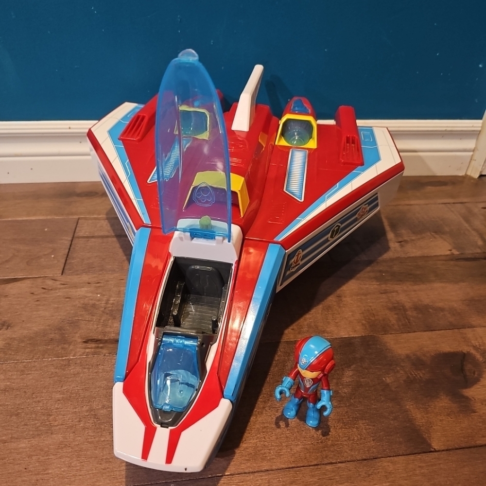 Paw Patrol Red Blue and White Rescue Jet